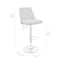 Armen Living Jacob Adjustable Swivel Black Faux Leather and Walnut Wood Bar Stool with Chrome Base LCJBBAWABL - alternate 6